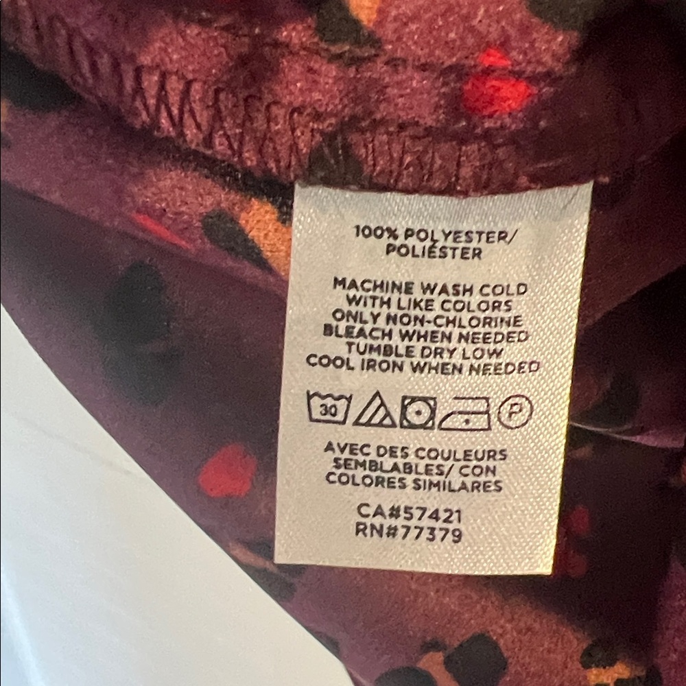 Sleeveless Maroon Animal Print Ruffle - Picture 3 of 4